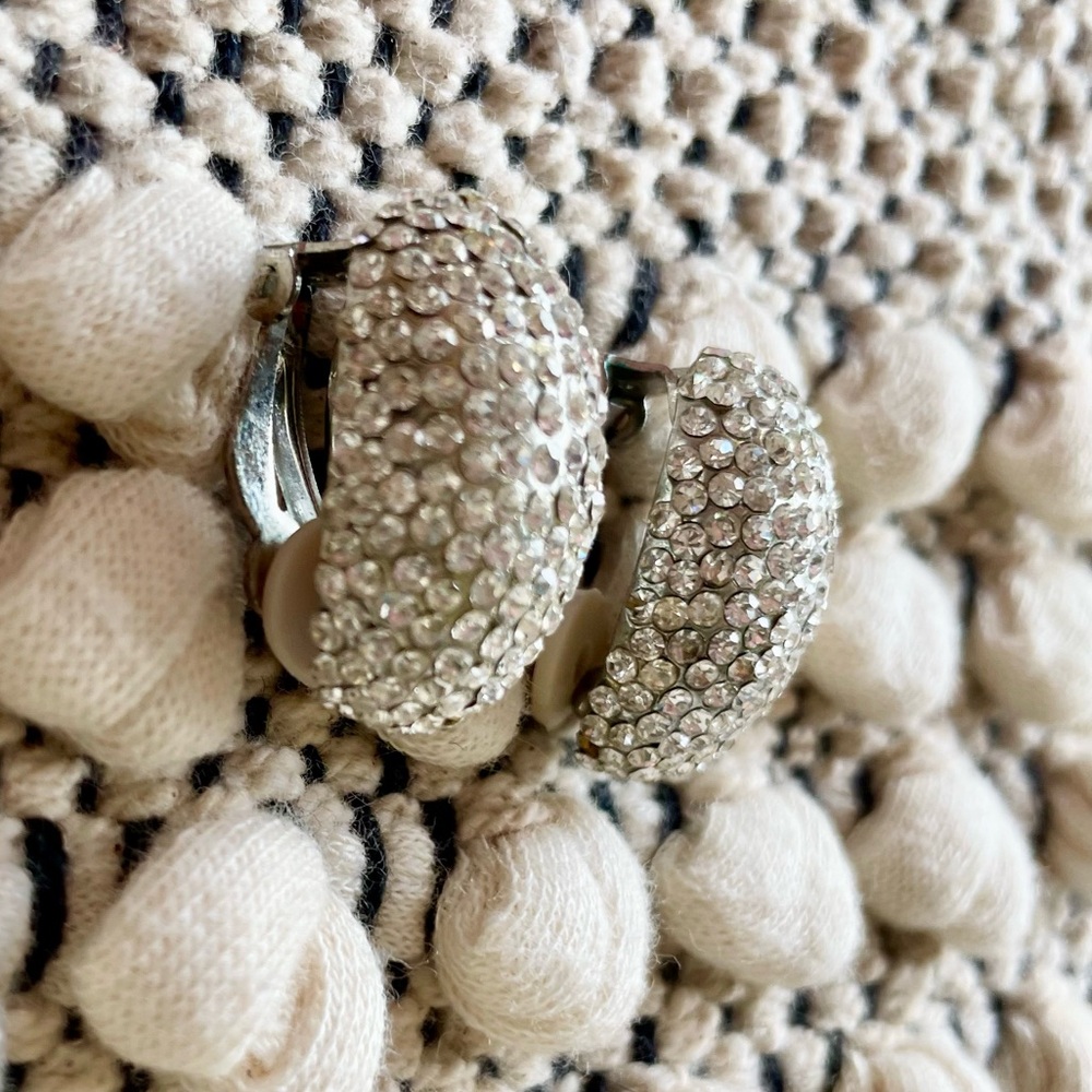 Crystal Pave Clip-On Earrings 🧚‍♀️💕🕊️